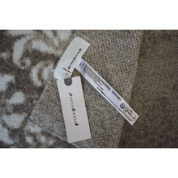 Anthropologie OB2196969 Women's O/S Neutral Wool Blend Long Scarf - Picture 5 of 13